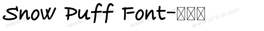 Snow Puff Font字体转换